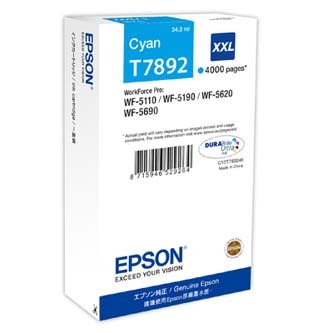 Epson originální ink C13T789240, T789, XXL, cyan, 4000str., 34ml, 1ks