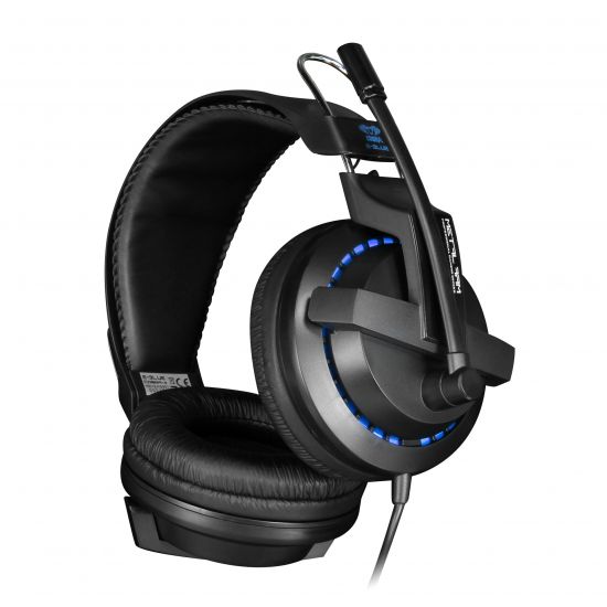 E-Blue Cobra X 951, herní sluchátka s mikrofonem, černá, 2x 3.5 mm jack + USB