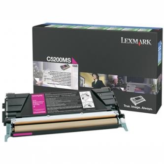 Lexmark originální toner C5200MS, magenta, 1500str., return