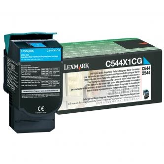 Lexmark originální toner C544X1CG, cyan, 4000str., extra high capacity, return