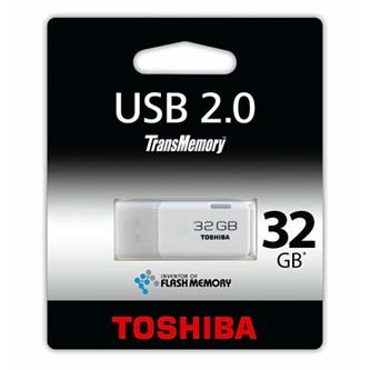 Toshiba USB flash disk, 2.0, 32GB, U202, Hayabusa, bílý, THN-U202W0320E4, podpora OS Win 7