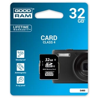 Goodram Secure Digital Card, 32GB, SDHC, S400-0320R11, Class 4