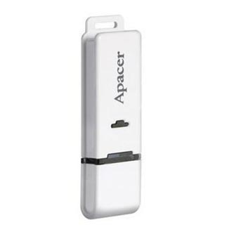 Apacer USB flash disk, USB 2.0, 32GB, AH223, bílý, AP32GAH223W-1, USB A, s krytkou