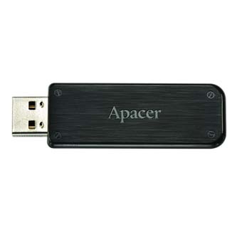 Apacer USB flash disk, 2.0, 8GB, AH325, černý, AP8GAH325B-1, s výsuvným konektorem