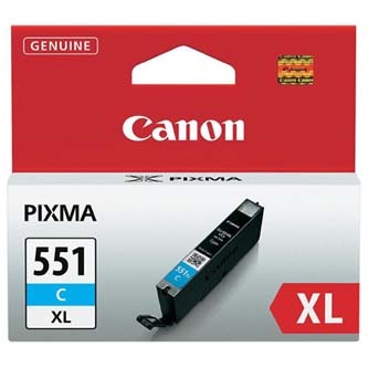 Canon originální ink CLI-551 XL C, 6444B001, cyan, 11ml, high capacity