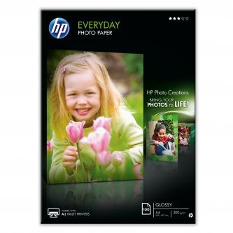 HP Everyday Glossy Photo Paper, Q2510A, foto papír, ke každodennímu použití typ lesklý, bílý, A4, 200 g/m2, 100 ks, inkoustový