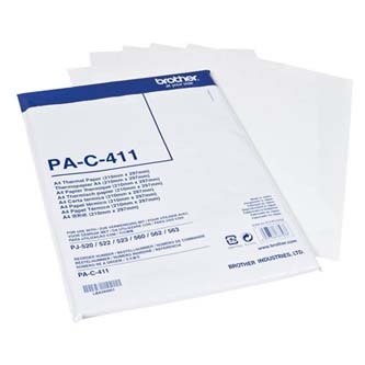 Brother Thermal Paper, PAC411, termo papír, bílý, A4, 100 ks, termosublimační