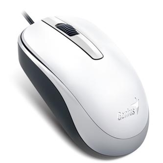 Myš drátová, Genius DX-120, bílá, optická, 1200DPI