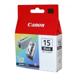 Canon originální ink BCI-15 BK, 8190A002, black, 390str., 2ks