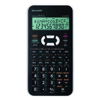 Kalkulačka Sharp, EL531XHWHC, černo-bílá, vědecká