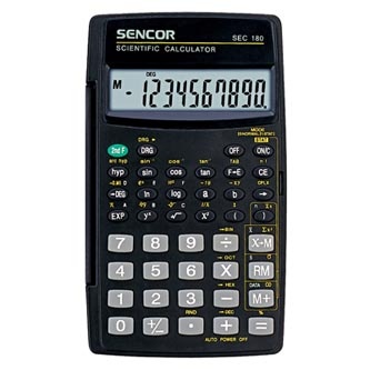 Sencor Kalkulačka SEC 180, černá, školní, desetimístná