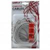 Síťový LAN kabel UTP patchcord, Cat.5e, RJ45 samec - RJ45 samec, 5 m, nestíněný, šedý, Logo blistr