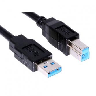 Kabel USB (3.0), USB A M- USB B M, 1.8m, černý, Logo