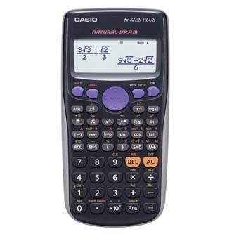 Casio Kalkulačka FX 82ES PLUS, černá, školní, desetimístná