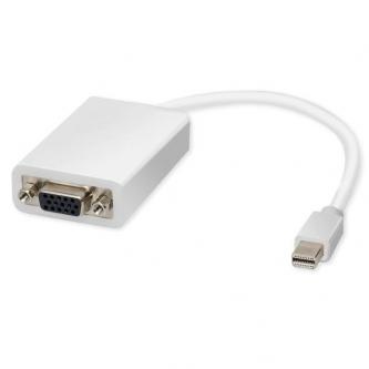 Video převodník, mini DisplayPort samec - VGA (D-sub) samice, bílá