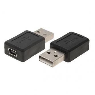 Redukce (2.0), USB A M- USB mini F, 0m, černá, Logo
