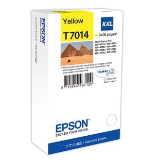 Epson originální ink C13T70144010, XXL, yellow, 3400str.