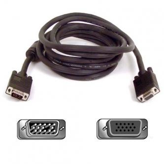 Prodlužovací video kabel SVGA (D-sub) samec - SVGA (D-sub) samice, 2m, stíněný, černý