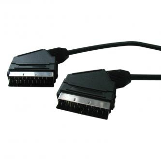 Video kabel SCART samec - SCART samec, 1m, černá