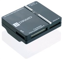 CONNECT IT Čtečka paměťových karet + SIM USB 2.0 WAVE, černá