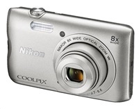 Nikon kompakt Coolpix A300, 20.1MPix, 8x zoom - stříbrný
