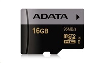 ADATA Micro SDHC karta Premier Pro 16GB UHS-I U3, (R:95MB)