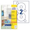 Avery Zweckform etikety na CD 117/41mm, A4, matné, bílé, 2 etikety, baleno po 25 ks, L6015-25, pro laserové a inkoustové tiskárny
