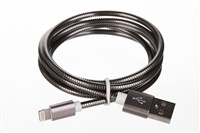 CELLFISH univerzální kabel kovový, Lightning, šedá
