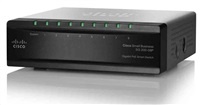 Cisco switch SG200-08P, 8x10/100/1000 (PoE), desktop, lze do rozvaděče, VLAN, PoE