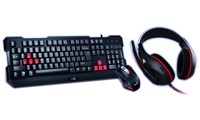GENIUS GX GAMING KMH-200/ herní set klávesnice s myší a sluchátky s mikrofonem