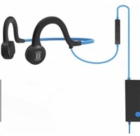 AfterShokz Sportz Titanium Mic, sportovní sluchátka před uši, s mikrofonem, modrá