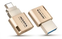 ADATA Flash Disk 64GB USB 3.0, UC350 Type A & Type C USB 3.1(Gen 1), zlatý