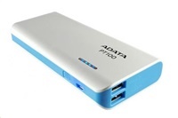 ADATA PowerBank PT100 - externí baterie pro mobil/tablet 10000mAh, bílá/modrá