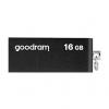 Goodram USB flash disk, USB 2.0, 16GB, UCU2, černý, UCU2-0160K0R11, USB A, s otočnou krytkou