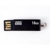 Goodram USB flash disk, USB 2.0, 16GB, UCU2, černý, UCU2-0160K0R11, USB A, s otočnou krytkou