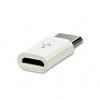 USB redukce, (2.0), USB C samec - microUSB samice, bílá