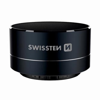SWISSTEN Bluetooth reproduktor i-METAL, 3W, černý, regulace hlasitosti, kovový