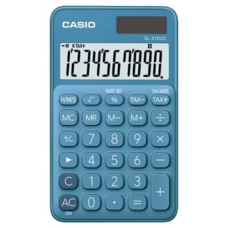 Casio Kalkulačka SL 310 UC BU, modrá, desetimístná, duální napájení