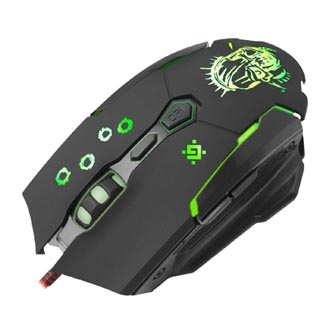 Defender Myš Killer GM-170L, 3200DPI, optická, 7tl., drátová USB, černá, s herní podložkou, podsvícená