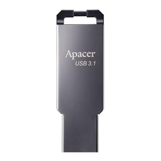 Apacer USB flash disk, USB 3.0, 32GB, AH360, stříbrný, AP32GAH360A-1, s poutkem