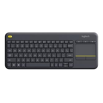 Logitech K400 Plus, klávesnice AA, US, multimediální, 2.4 [GHz], bezdrátová, černá