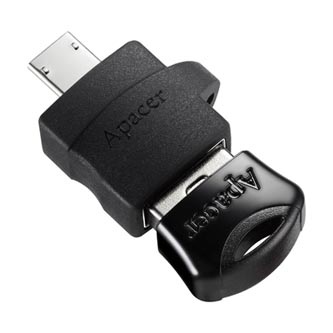 Apacer USB flash disk OTG, 2.0 micro USB, 16GB, A610 Plus, černý, AP16GA610PB-1, s OTG výstupem pro USB typ-A