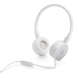 HP H2800, sluchátka s mikrofonem, ovládání hlasitosti, bílo-stříbrná, klasická typ 3.5 mm jack