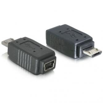 USB (2.0) Redukce, USB micro (2.0) M-USB mini (2.0) F, 0, černá, Logo - Výprodej