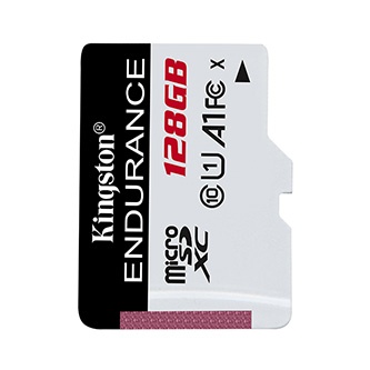Kingston paměťová karta High-Endurance, 128GB, micro SDHC, SDCE/128GB, UHS-I U1 (Class 10), A1