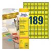 Avery Zweckform etikety 25.4mm x 10mm, A4, žluté, 189 etiket, mini, snímatelné, baleno po 20 ks, L6037-20, pro laserové a inkousto