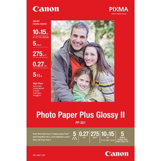 Canon Glossy Photo Paper, PP-201, foto papír, lesklý, 2311B053, bílý, 10x15cm, 4x6