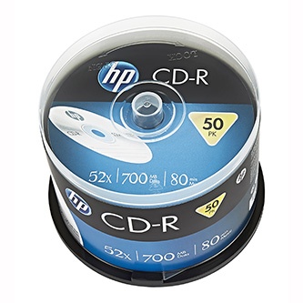 HP CD-R, CRE00017-3, 69307, 50-pack, 700MB, 52x, 80min., 12cm, bez možnosti potisku, spindle, pro archivaci dat