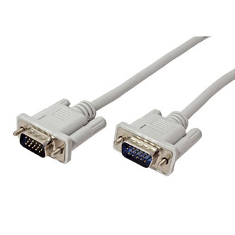 Video kabel VGA (D-sub) samec - VGA (D-sub) samec, 2m, šedý