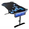 E-blue Herní stůl EGT004BK, 135x78,5cm, 72-91,2cm, RGB podsvícení, výškově nastavitelný, s podložkou pod myš
